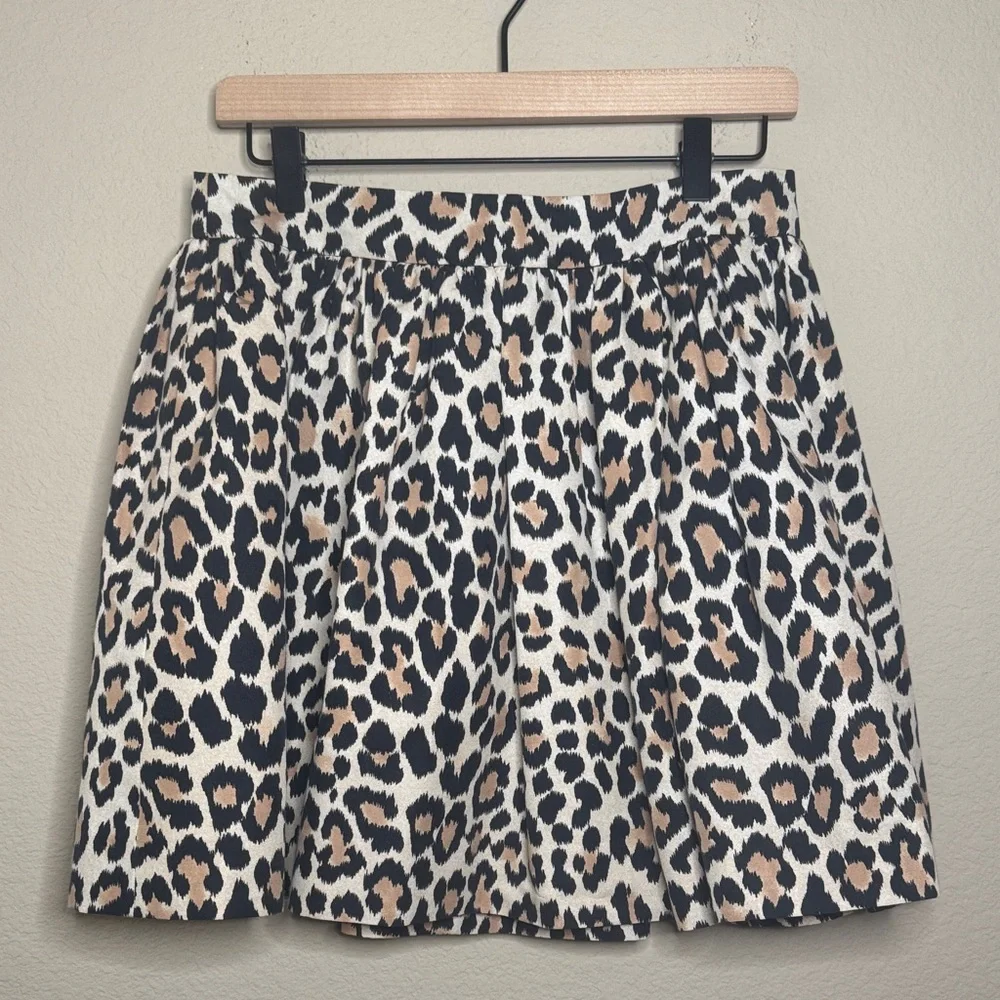 Kate Spade Coreen‎ Skirt the Rules Leopard Print Mini Skirt Size 8